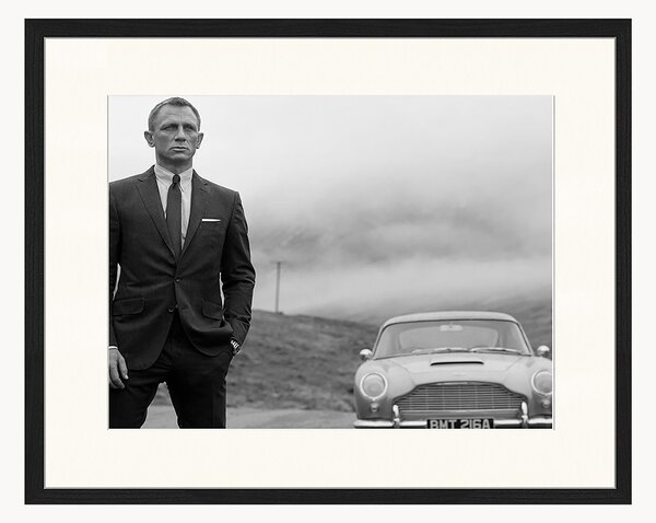 Oprawiony druk cyfrowy Daniel Craig as James Bond