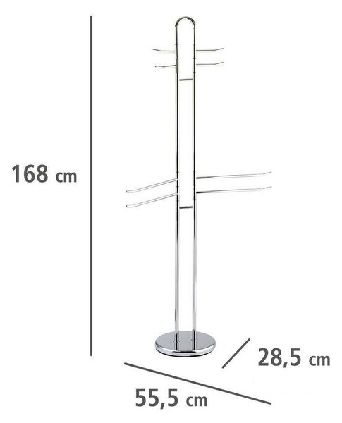 Stojak na ręczniki, ubrania PALERMO - 8 ruchomych ramion, WENKO