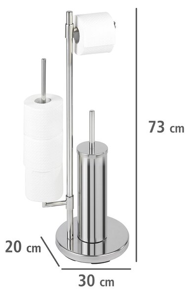 Stojak na papier toaletowy i szczotkę do WC, UNIVERSALO NEO - 3 w 1, WENKO