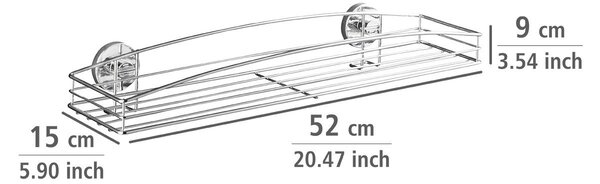 Półka łazienkowa MILAZZO, Vacuum-Loc - stal chromowana, WENKO