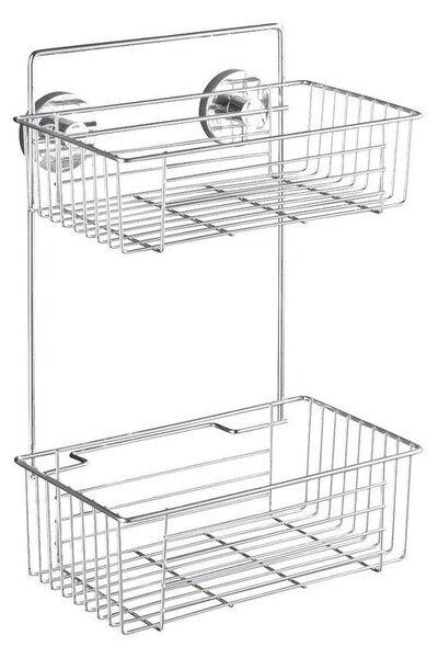 Półka łazienkowa BARI pod prysznic, Vacuum-Loc - 2 poziomy, WENKO