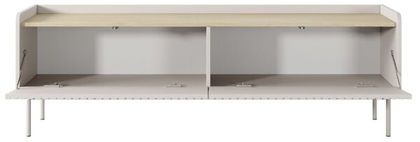 Szafka pod telewizor z drzwiczkami 153 cm Abios Beżowa, Dąb Scandi