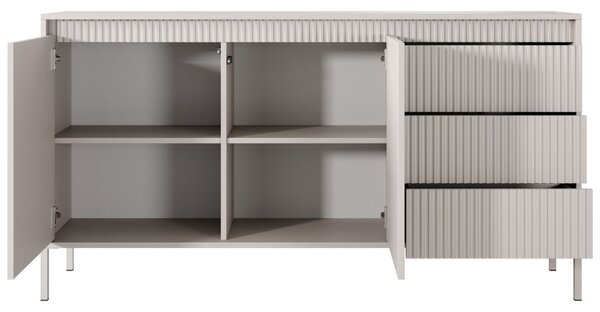 Komoda z drzwiami i szufladami 153 cm Sorano Beżowa