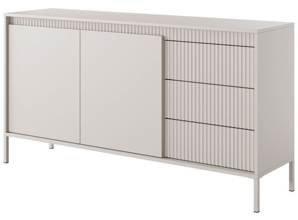 Komoda z drzwiami i szufladami 153 cm Sorano Beżowa