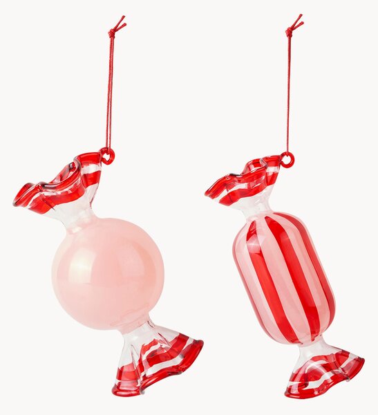 Komplet ręcznie wykonanych ozdób choinkowych Candy, 2 elem