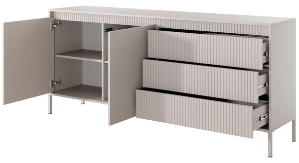 Komoda z drzwiami i szufladami 187 cm Sorano Beżowa