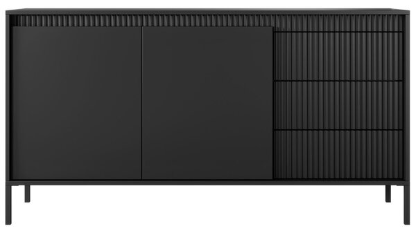 Komoda z drzwiami i szufladami 153 cm Sorano Czarna