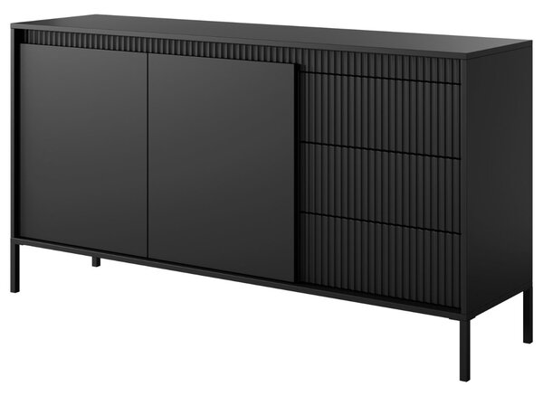 Komoda z drzwiami i szufladami 153 cm Sorano Czarna