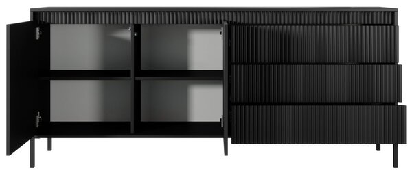 Komoda z drzwiami i szufladami 187 cm Sorano Czarna