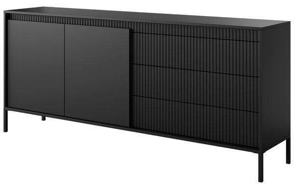 Komoda z drzwiami i szufladami 187 cm Sorano Czarna