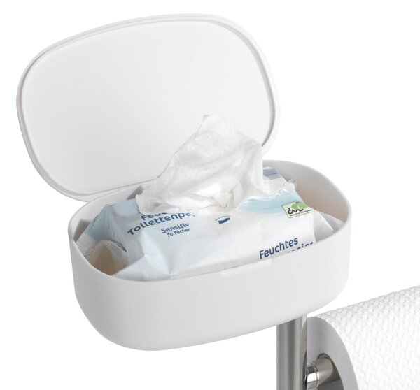 Stojak na papier i szczotkę wc z półką i koszem RIVAZZA, 4w1, WENKO