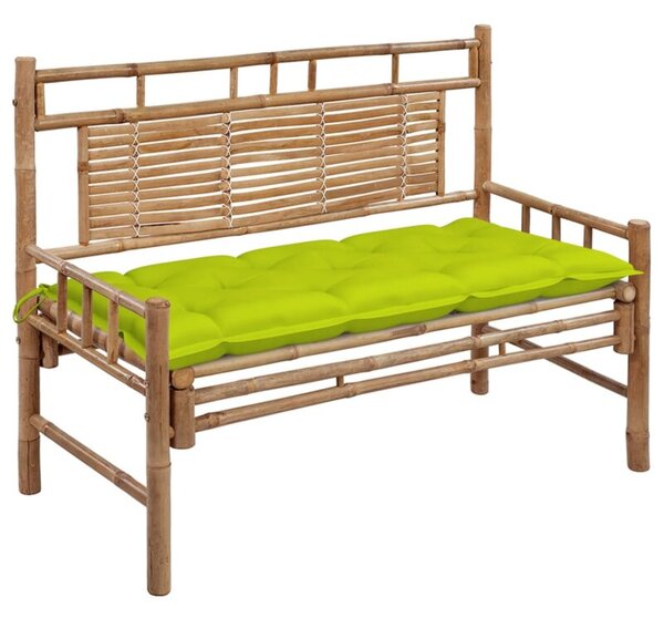 Ławka ogrodowa z poduszką, 120 cm, bambusowa