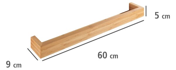 Półka łazienkowa BAMBUSA, bambusowa, 60 x 9 x 5 cm, WENKO