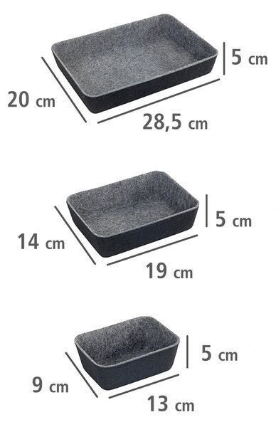 Organizery filcowe do szuflad, 7 sztuk, WENKO