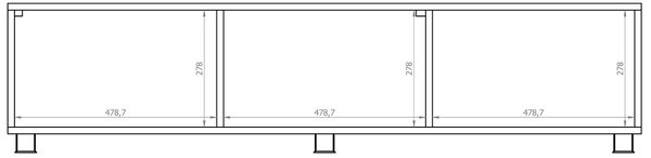 Szafka pod telewizor z drzwiczkami 150 cm Kioto Biała