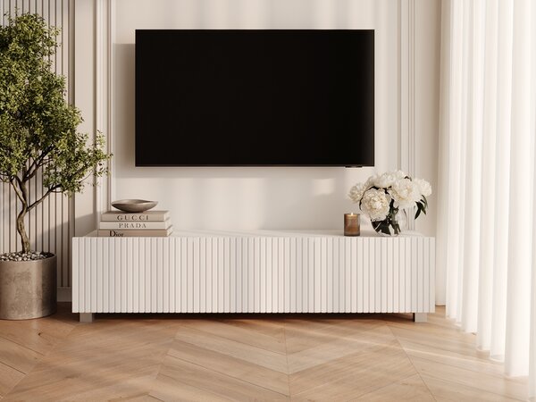 Szafka pod telewizor z drzwiczkami 150 cm Kioto Biała
