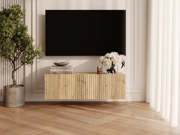 Szafka pod telewizor z drzwiczkami 100 cm Kioto Dąb Artisan