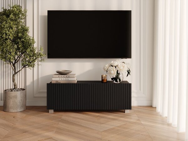 Szafka pod telewizor z drzwiczkami 100 cm Kioto Czarny