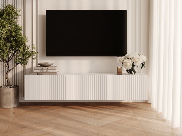 Szafka pod telewizor z drzwiczkami 150 cm Kioto Biała