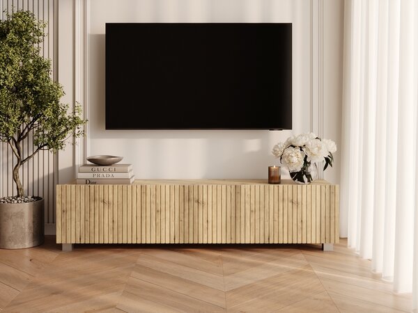 Szafka pod telewizor z drzwiczkami 150 cm Kioto Dąb Artisan