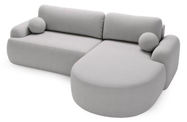 Narożnik L Prawy z funkcją spania i pojemnikiem Aurio Szary
