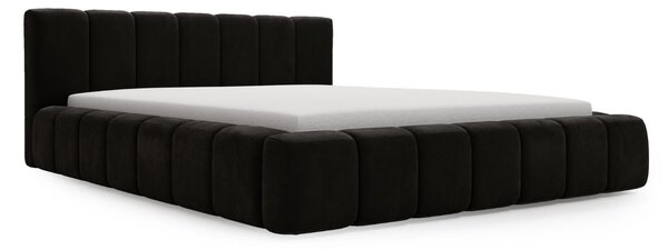 Łóżko tapicerowane z pojemnikiem i stelażem 120x200 Orio Czarny