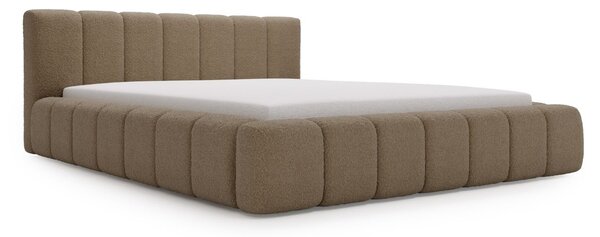 Łóżko tapicerowane z pojemnikiem i stelażem 120x200 Orio Brązowy