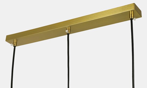 NOWOCZESNA POTRÓJNA LAMPA WISZĄCA SZCZOTKOWANE ZŁOTO FINO W3