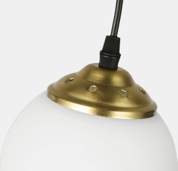 NOWOCZESNA POTRÓJNA LAMPA WISZĄCA SZCZOTKOWANE ZŁOTO FINO W3