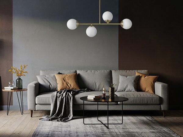NOWOCZESNA LAMPA WISZĄCA SZCZOTKOWANE ZŁOTO FINO W4