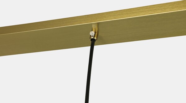 NOWOCZESNA POTRÓJNA LAMPA WISZĄCA SZCZOTKOWANE ZŁOTO FINO W3