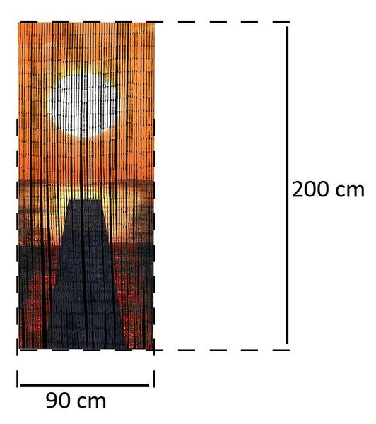 Zasłona bambusowa 90x200 cm