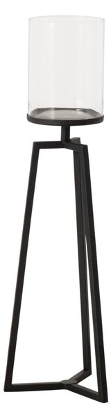Szklane świeczniki na metalowym stelażu Cosa, 75-95 cm