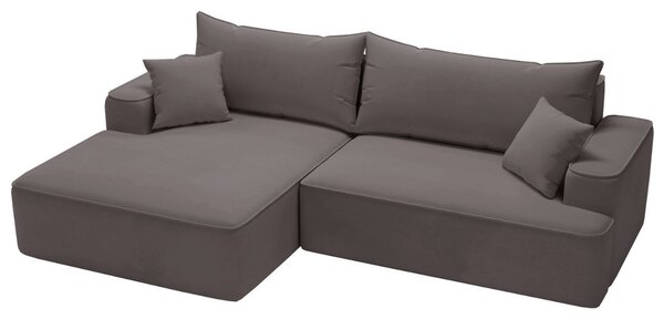 Narożnik L Lewy z funkcją spania i pojemnikiem California Ciemnoszary