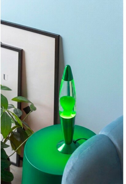 Zielona szklana lampa lawa (wysokość 35,5 cm) Funky Rocket Lava – Leitmotiv