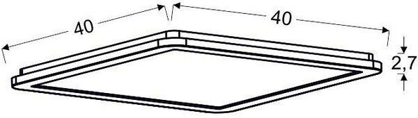 Kwadratowy plafon led do łazienki - K079 H2-K52