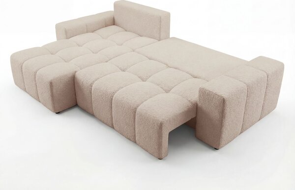 Narożnik L uniwersalny z funkcją spania i pojemnikiem Bresso Beżowy