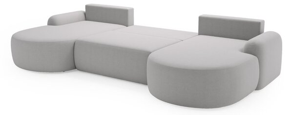 Narożnik U z funkcją spania i pojemnikiem Aurio Szary