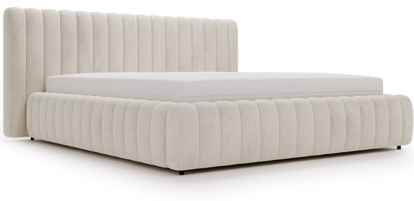 Łóżko tapicerowane z pojemnikiem i stelażem 120x200 Bliss Beżowe