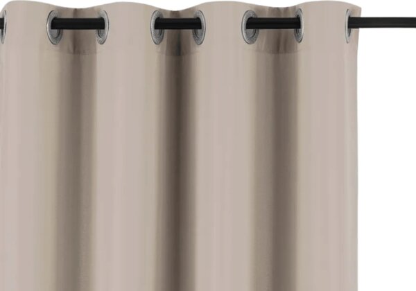 Zasłona ogrodowa GARDIO EASY wodoodporna 150x200 cm, beżowa Zawieszanie: Metalowe pierścienie