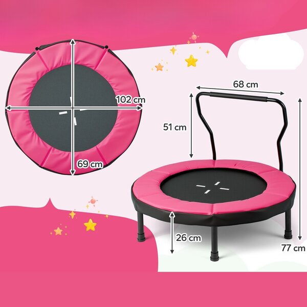 Trampolina domowa dla dzieci z poręczą