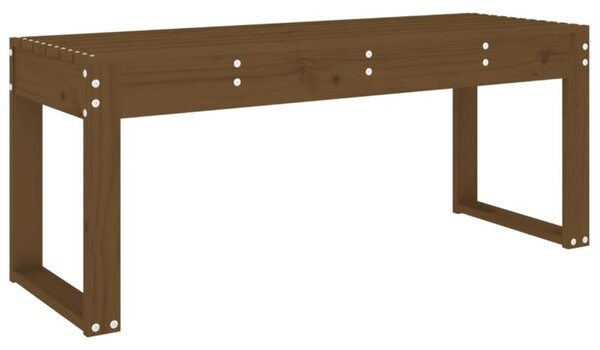 Ławka ogrodowa, miodowy brąz, 110x38x45 cm, lite drewno sosnowe