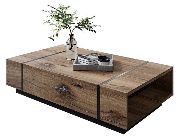 Stolik kawowy w stylu loft Lunelie dąb Flagstaff