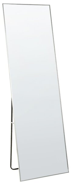 Lustro stojące nowoczesne wysokie rama aluminium 57 x 170 cm srebrne Bagnolet Beliani