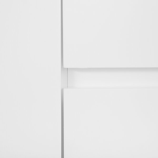 Nowoczesna komoda szafka z szufladami półką biała Marlin Beliani