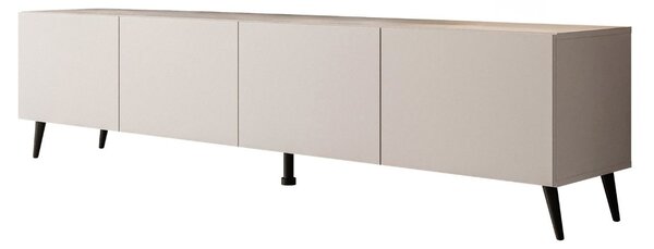 Szafka RTV pod telewizor z drzwiczkami na czarnych nóżkach 200 cm Nodoo Kaszmir