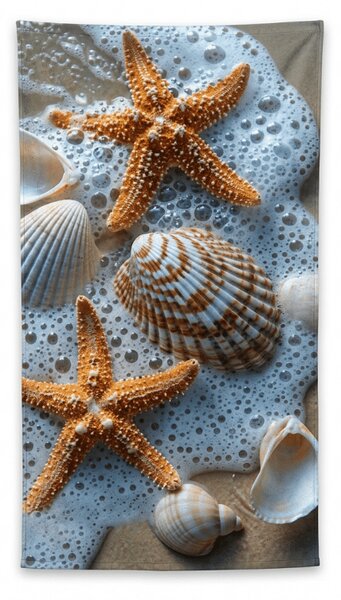 Ręcznik plażowy szybkoschnący SEA STARS kolorowy 70 x 140 cm, 100% mikrofibra