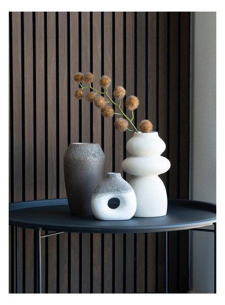 Kremowy kamionkowy wazon (wysokość 26,5 cm) – House Nordic