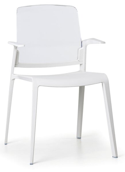 Plastikowe krzesła GEORGE, biały