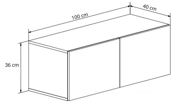 Wisząca meblościanka do salonu Nodoo Beton